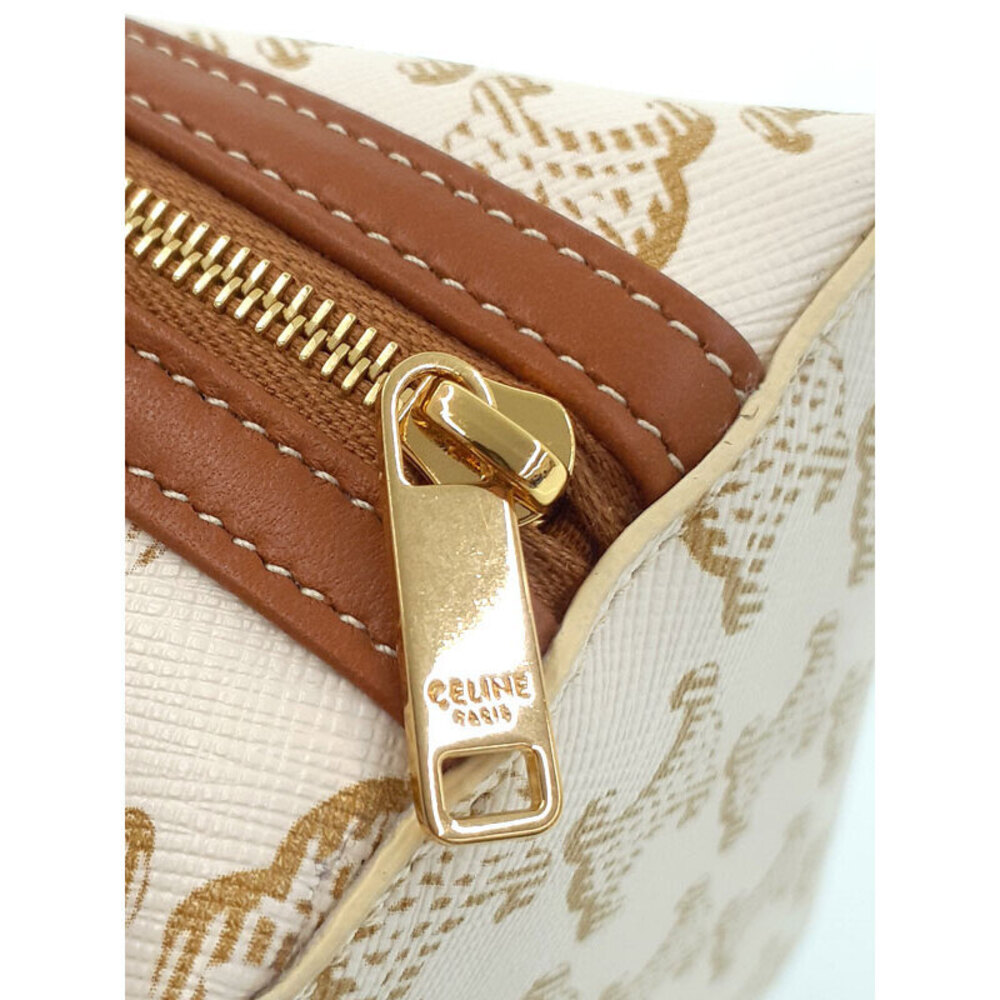 Celine Triomphe Canvas Chain Clutch Shoulder Bag - Picture 7 of 9
